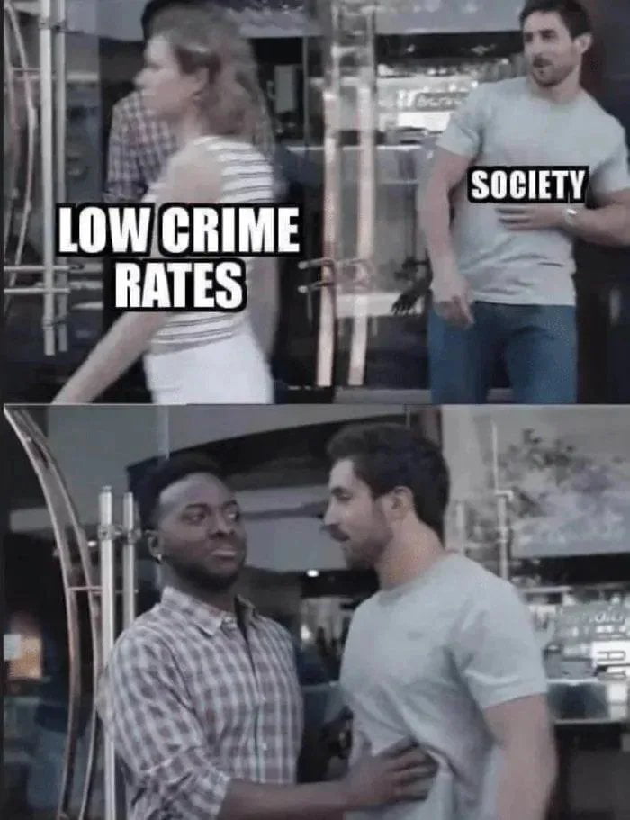 Meme low crime rates - society