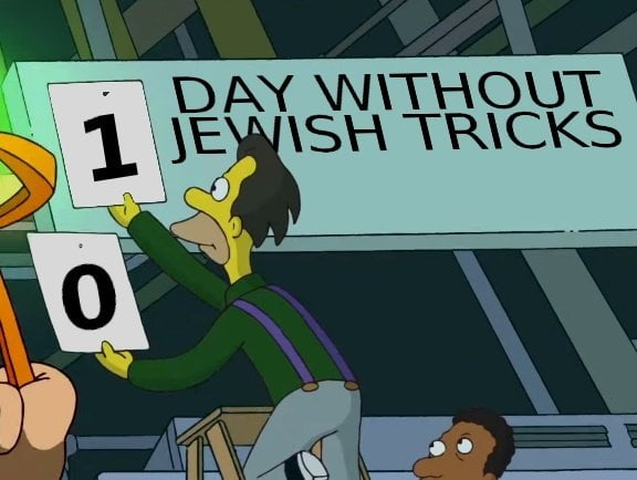 Meme 0 days without jewish tricks