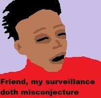 Le freind, my surveillance doth misconjecture