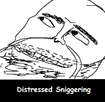 Le distressed sniggering