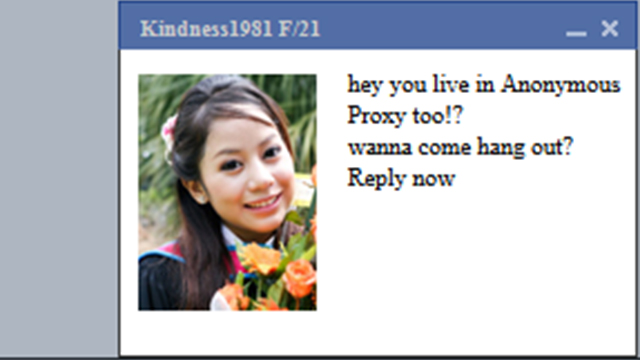 Hey, you live in anonymous proxy too?
