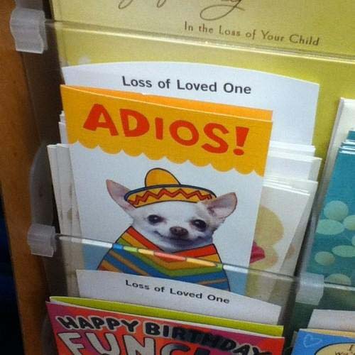 Loss of loved one, adios