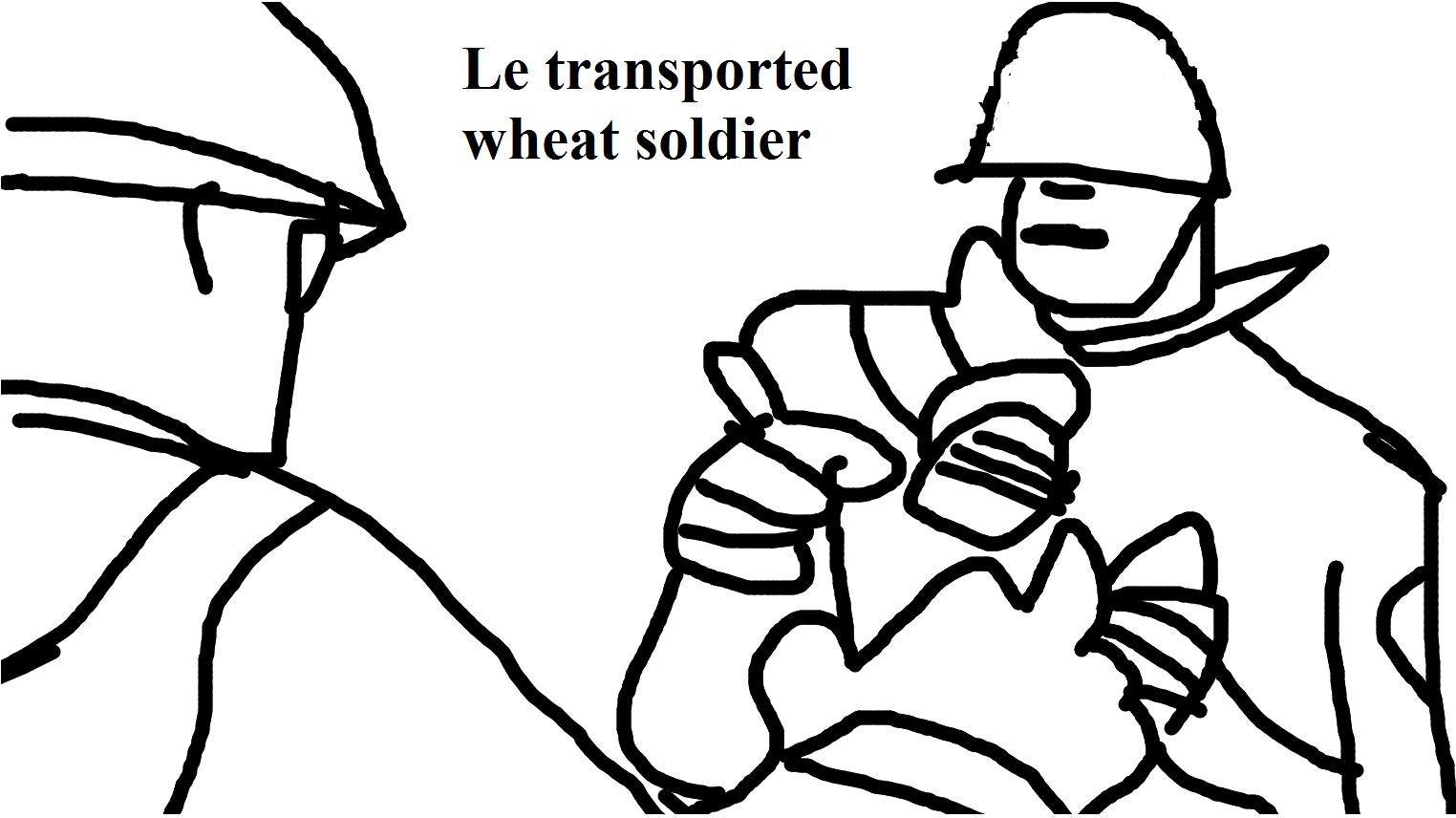 Le transported wheat soldier