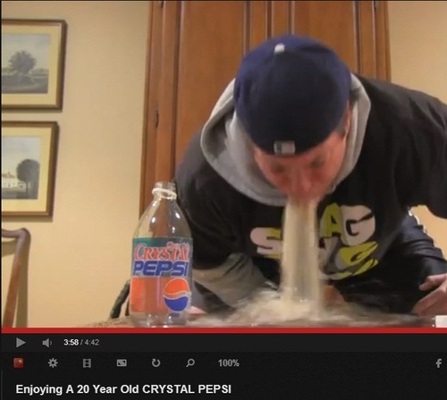 Enjoying a 20 year old crystal pepsi