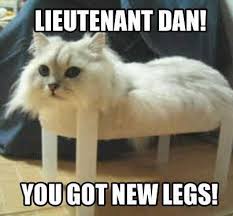 Lieutenant Dan, you got new legs